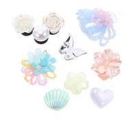 Healvian 10 Pièces Clips Chaussures Décoratifs Élégants avec Perles et Sequins Bijoux Amovibles pour Talons Élevés Accessoires Femmes pour Mariage et Fête