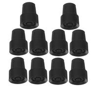 Healvian 10 Pièces Couvercle De Béquille Antidérapant Remplacement Des Pointes De Canne Bouts De Canne Antidérapants Embouts De Bâtons De Randonnée Noir Caoutchouc