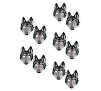Healvian 10 Pièces Masque Loup Halloween Eva et Confortable Demi Visage pour Costume Animé Cosplay Fête Carnaval et Soirée Déguisée