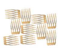 Healvian 10 Pièces Peignes à Cheveux Latéraux Dorés Accessoires pour Chignons Mariage Mini Peignes Décoratifs