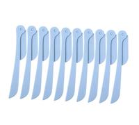 Healvian 10 pièces Rasoirs à Sourcils Portables Pliables Acier Inoxydable Trimmers Compacts et Ergonomiques pour Maquillage et Voyage