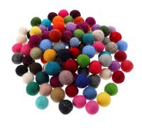 Healvian 100 Boules de Feutrine 2 CM Multicolores pour Bricolage DIY Accessoires Décoratifs Faits Main Ornementations pour Barrettes et Guirlandes Assortiment 100 Pièces
