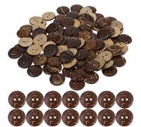 Healvian 100 Boutons de Couture en Coquille de Noix 2 Trous Diamètre 20 MM Couleur Naturelle Boutons de Rechange pour Vêtements Délicats Adaptés pour Chemises Manteaux et Loisirs