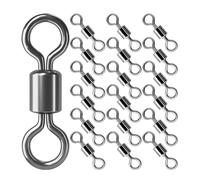 Healvian 100 Émerillons Baril de Pêche à Agrafe en Cuivre Connecteurs Anti-Torsion pour Eau Douce et Eau Salée Accessoires Légers et Résistants pour Montage de Ligne Lot 100 Pièces