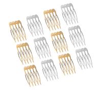 Healvian 100 Peignes Argentés Pour La Création De Cheveux Accessoires De Coiffure 5 Petits Peignes À Dents Pour La Création De Cheveux De Mariée
