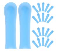 Healvian 100 Pièces Silicone Ear Wax Spoon Replacement Tips Soft Reusable Covers For Ear Cleaner Tools Compatible With Plastic Metal Scoops Comfortable Fit For Personal And Family Use