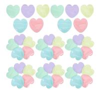Healvian 100 Sachets à Bijoux de Cœur PVC Robustes, Pochettes Auto-scellantes Transparentes, 5 Couleurs Assorties, Emballage pour Petites Entreprises et Présents