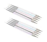 Healvian 10pièces Lot de Stylos Liners Double Embout pour Nail Art Pinceaux de Précision pour Strass et Détails Kit Outils pour Débutants et Artistes