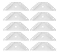 Healvian 12 Équerres d'angle Triangulaires en Acier Renforcé Supports d'Étagères Blancs à Fixation Triple Petites Équerres Universelles à 90° pour Meubles Suspendus Lot de 12 Pièces