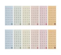 Healvian 12 Feuilles Autocollants de Chiffres de Calendrier Vintage en Papier, Flexibles et Adhésifs, pour Agenda, Journal Intime et Gestion du Temps en Classe