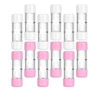 Healvian 12 Pièces Boîte de Rangement Rigide Étanche pour Lentilles Rigides Perméables aux Gaz Rgp, Lot de 12, Étui Portable Marquage Gauche/Droite, Format Voyage pour Trempage et