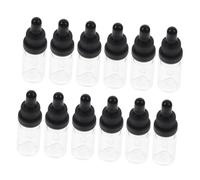 Healvian 12 pièces Bouteilles Compte-gouttes Verre Transparent pour Huiles Essentielles Flacons de Voyage Pratiques et Durables pour Cosmétiques et Liquides