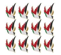 Healvian 12 Pièces Broches Paix Oiseau Métal Épingles Émail Drapeau Palestinien pour Veste Écharpe et Sac à Dos Accessoires Patriotiques Polyvalents et Symboles Unité