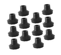 Healvian 12 Pièces Embouts Antidérapants pour Cannes de Marche Embouts Caoutchouc Résistants pour Béquilles Tripodes et Quad Protections Stables pour Seniors et Randonnée