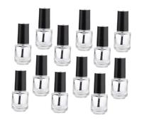 Healvian 12 pièces Flacons Vernis à Ongles Vides Rechargeables Verre avec Bouchon Aluminium pour Rangement et Retouches Cosmétiques Fuite