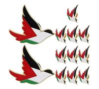 Healvian 12 Pièces Lot de Broches Émail Drapeau Palestine Pin Symbole de la Paix pour Veste et Écharpe Badge Patriotique Unisexe pour Identité Culturelle et Événements Collectifs