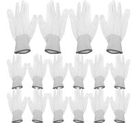 Healvian 12 Pièces Moufles en Nylon à Doigts Enduits PU Antistatiques