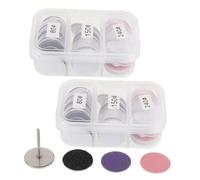 Healvian 120 Pièces Disques de Ponçage pour Foret Métallique pour Perceuse Disques de Durables pour Élimination Rapide des Peaux Mortes et Callosités Accessoires Manucure Pédicure Portables