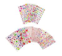 Healvian 12feuilles Cristal Autocollants Étoile Cœur Patchs Décoratifs Acrylique Pour Loisirs Créatifs Embellissement De Vêtements Pour Fêtes Halloween