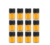 Healvian 12Pièce Flacons Verre Réducteur et Capuchon pour Produits Chimiques Mini Bouteilles de Voyage