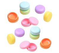 Healvian 12Pièces Boîte de Rangement Forme de Macaron Mini Conteneur de Stockage pour Crèmes et Accessoires pour Voyage et Organisation