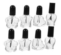 Healvian 12pièces Flacon à Ongles Élégant Verre Distributeur Vide Pour Vernis Avec Pinceau Intégré Compacte Pour Voyages Et Utilisation Quotidienne