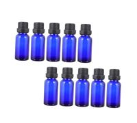 Healvian 12pièces Flacons Verre Vides pour Huiles Essentielles et Parfums avec Bouchon Grand et Trou Anti-goutte Format Voyage