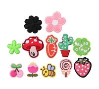 Healvian 15 Écussons Brodés Autocollants Patchs Décoratifs Mélange Fleurs et Abeilles, Tissu Rayonne Doux, Set de 15 Pièces pour Réparation et Customisation Vêtements, Paquet, Chapeaux,