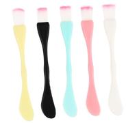 Healvian 15 pièces Applicateurs Double Tête pour Masque Facial Aléatoires Pinceaux pour Mélange DIY Brosse Portable et Douce pour Soins Visage Couleur Réutilisable Couleur Aléatoire