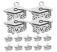 Healvian 15 Pièces Pendentifs Charmes de Graduation Cap Charm pour Création de Bijoux Accessoires Élégants pour Célébrations et Fêtes de Diplôme
