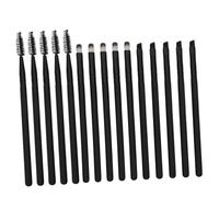 Healvian 15 pièces Set Maquillage Pinceaux Cosmétiques Noirs pour Yeux et Sourcils Outils de Maquillage avec Poils Denses et Délicats Assortiment Pratique pour Teint et Contour