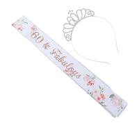 Healvian 1ensemble Set Couronne Et Écharpe Anniversaire Pour Fête Accessoires Décoratifs Pour Photographie Et Célébrations Et