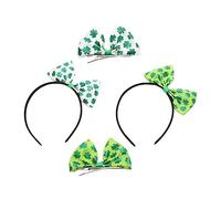 Healvian 1ensemble Set De Headbands Décoratifs Shamrock Pour Fête Irlandaise Accessoires De Costume Pour Garçon Fille Et Adultes Avec Thématiques De Saint-patrick