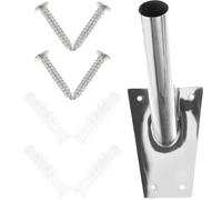 Healvian 1ensemble Support Mural pour Mât de Drapeau Multi-directionnel Acier Inoxydable Base de Fixation Pratique pour Hampe Extérieure et Drapeaux de Jardin