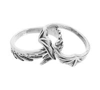 Healvian 2 Bagues Ailes Ange Diable Réglables Ouvertes Couple Vintage