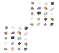 Healvian 2 Boîtes Chakras De Cristal Naturel Pierres Précieuses Cristaux Cœurs Pierres De Naissance Bijoux Autocollant Palmier Améthyste Précieux Colorful