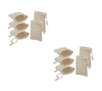 Healvian 2 Ensembles Accessoire De Bain Barre De Recharge De De Pour De Toile De Lin Bubble Sachets De Outils De Lin En Coton 5 Pièces * 2