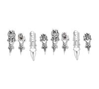 Healvian 2 Ensembles Anneaux Squelette Gothique Articulés Pour Halloween Accessoires De Doigt Mode Punk Pour Hommes Pour Cosplay Et Fêtes 4 Pièces * 2