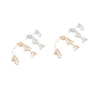 Healvian 2 ensembles Bague Chaîne À Fleurs Bague Bijoux Pour Femmes s s Bande De Doigt Complète À Fleurs Décoratives En Alliage 2 pièces * 2