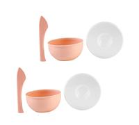 Healvian 2 Ensembles Bol de Beauté Antichoc Ensemble Spatule et Couvercle pour Diy Masque Facial et Mélange de Produits de Beauté