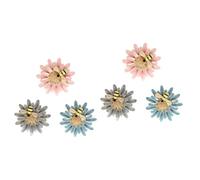 Healvian 2 Ensembles Broche Marguerite Émail Ensemble De Épingles Pour Femmes Accessoire De Mode Élégant Et Durable Décoration De Vêtements Et Objets Personnalisés 3 Pièces * 2