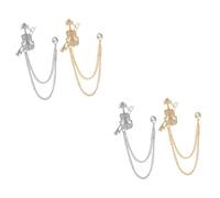 Healvian 2 Ensembles Broche Violon Revers Cool Broche Musicale Émail Couture Ornement De Vêtements Instrument De Musique Épingle Accessoire D'instrument Alliage 2 Pièces * 2