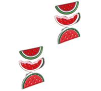 Healvian 2 Ensembles Clip De Cardigan De Dessin Animé B Épingle En Émail De Tranche De Pastèque Clip Cardigan Pastèque Pinces À Chandail Pour Cardigans Rouge 3 Pièces * 2