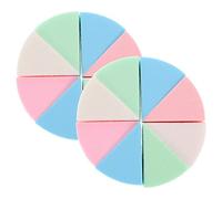 Healvian 2 Ensembles Éponge à Maquillage Triangulaire Portable Applicateur De Maquillage Pour Fond De Teint