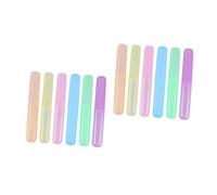 Healvian 2 Ensembles Étui À Brosse À Dents Portable Étui pour Brosse À Dents Minis Voyage Porte-gobelet Brosse À Dents Trousse Dentifrice Kit De Brosse À Dents Portable PP 6 Pièces * 2