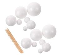 Healvian 2 Ensembles Kit Modèle Système Solaire pour Garçon et Filles avec 14 Boules en Écume Légères en Bambou de 24 Cm pour Projets de Bricolage Éducatifs