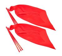 Healvian 2 Ensembles Mouchoirs de Danse Rouges, Rubans Accessoires de Danse, en Soie et Plastique, Légers, Style Mongol, pour Garçon et Filles, Spectacles de Scène et Gymnastique