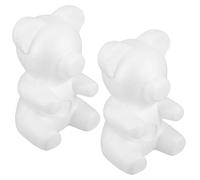 Healvian 2 Moules à Ours en Polystyrène Blanc 20 CM Modèle DIY pour Décoration Saint-Valentin Bricolage Créatif D’Animaux en Mousse Kit 2 Pièces pour Loisirs Artistiques