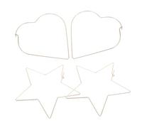 Healvian 2 Paires Boucles d'oreilles en métal creuses boucles d'oreilles pour les femmes boucles d'oreilles pour femmes boucles d'oreilles esthétiques pour femmes Golden