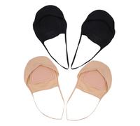 Healvian 2 paires Chaussettes Invisibles Femme avec Coussinets pour Talons Hauts Demi-chaussettes Antidérapantes et Soquettes No Show Confortables pour Escarpins et Chaussures Plates Lot